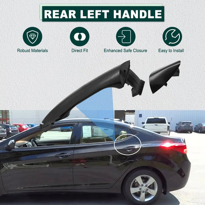 Black Exterior Door Handle for Hyundai Elantra 2011 2012 2013 2014 2015 2016 Front Rear Left Right