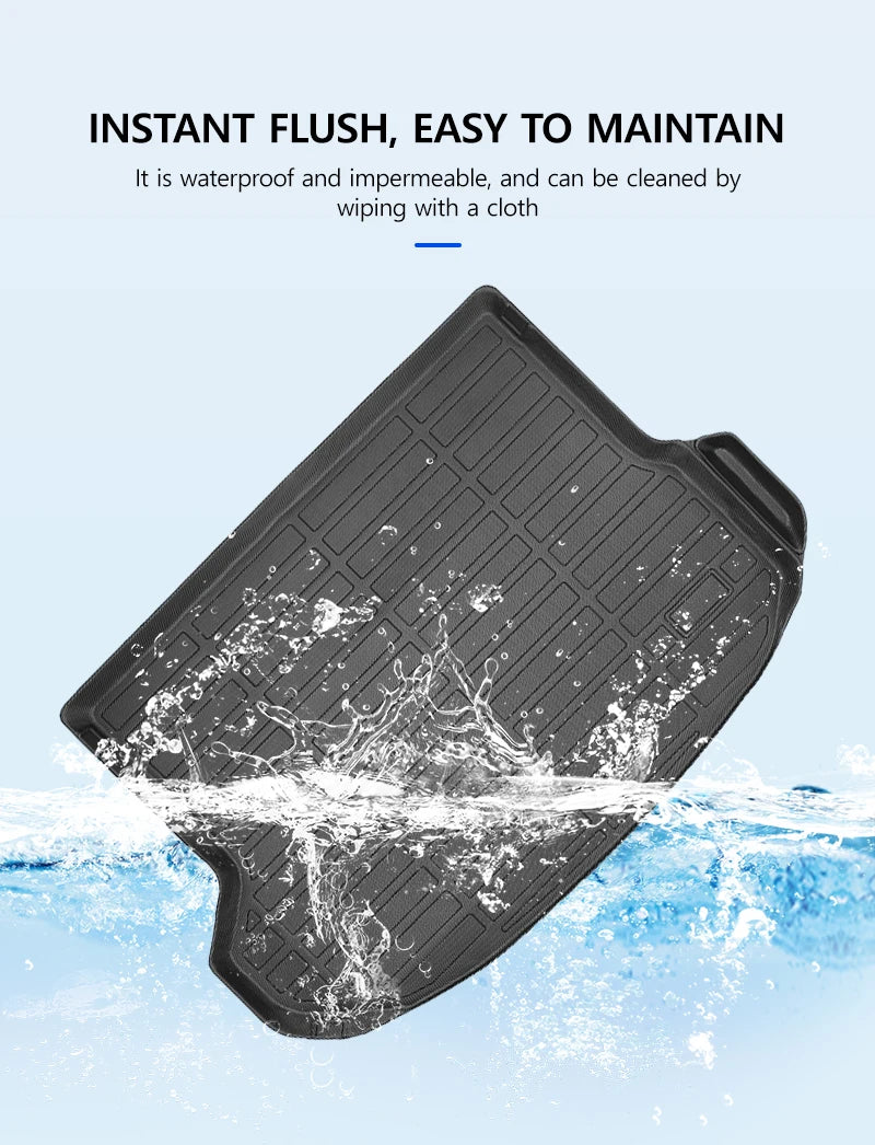 TPE Car Floor Mats for Kia Seltos 2024-2025 All-Weather Waterproof Non-Slip Trunk Protector Left-Hand Drive Car Interior Parts