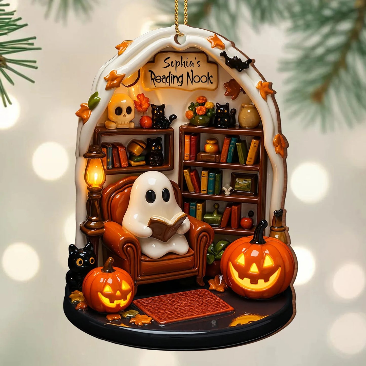 New Halloween Ghost Reading 2D Flat Ornaments Festival Atmosphere Theme Party Decorative Supplies Creative Home Decoration Prop