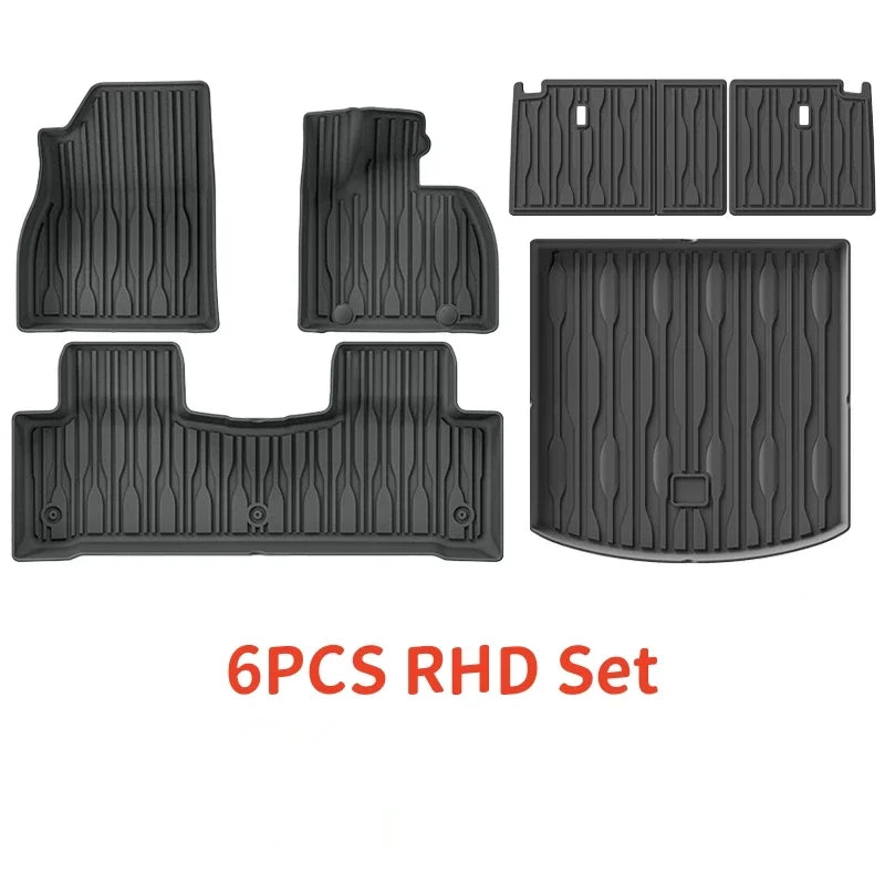 For BYD SEALION 7 2024 2025 TPE Car Floor Mats and Cargo liners, All Weather Waterproof RHD&LHD Backrest Mats Trunk Mats