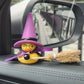 Car Dashboard Halloween Rubber Ducks, Cool Rubber Duck Ornaments with Witch Hat Sunglasses Cape Necklace Spooky Halloween Party