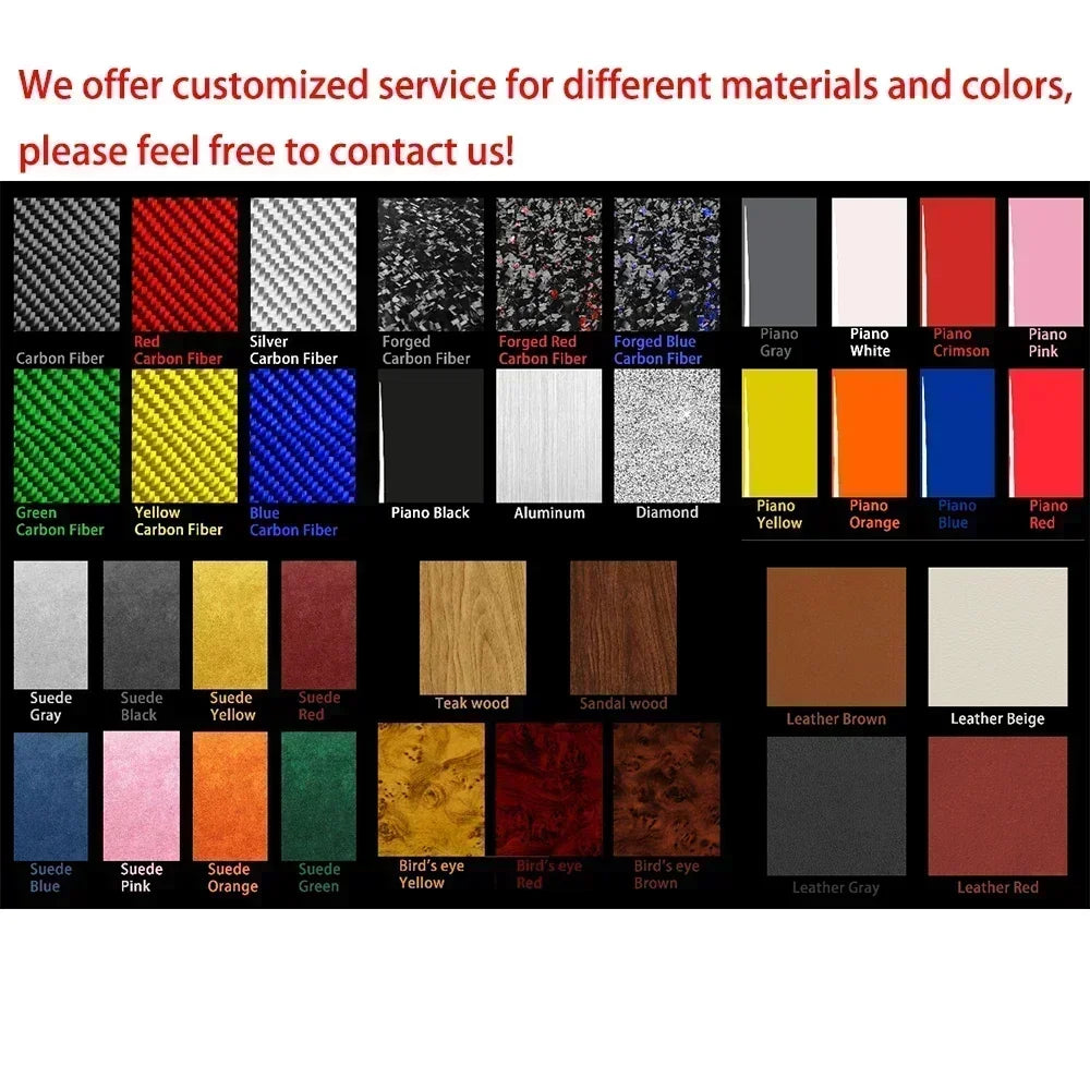 For Chrysler 300 300C 2015-2021 Carbon Fiber Center Console Dashboard Panel Interior Cover Stickers Auto Trim Car Accessories