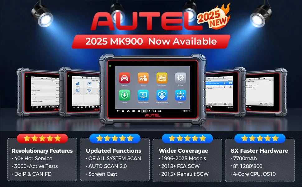 Autel Scanner MaxiCOM MK900 Bidirectional Diagnostic Tool Same as AUTEL MK900BT MK900-BT MX900 Diagnostic Scanner CAN-FD&DOIP
