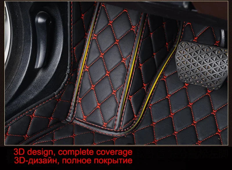 Custom Leather Car Floor Mat For Renault Captur Laguna Koleos Latitude 2011 2012 2018 2019 2020 Waterproof interior Accessories