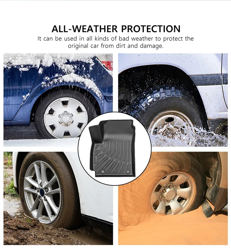 TPE Car Floor Mats for Kia Seltos 2024-2025 All-Weather Waterproof Non-Slip Trunk Protector Left-Hand Drive Car Interior Parts