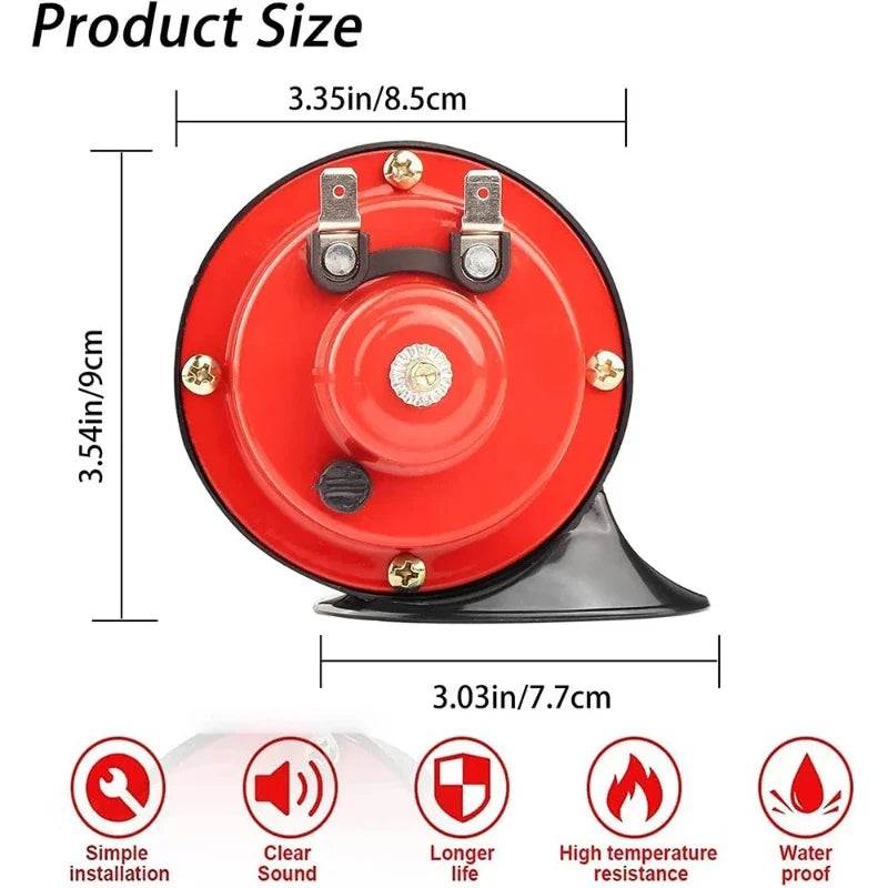 1PC 300DB car snail horn waterproof high pitched 12V universal horn car electric horn motorcycle modification