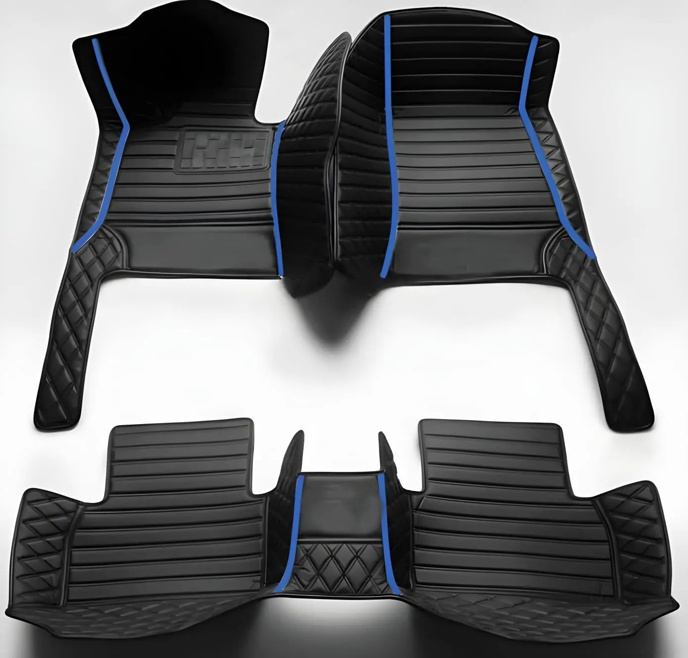 Custom Car Mats For Dacia Duster 2021~2023 Leather All Weather Waterproof Non-Slip Diamond Full Covered Personalized Black Red