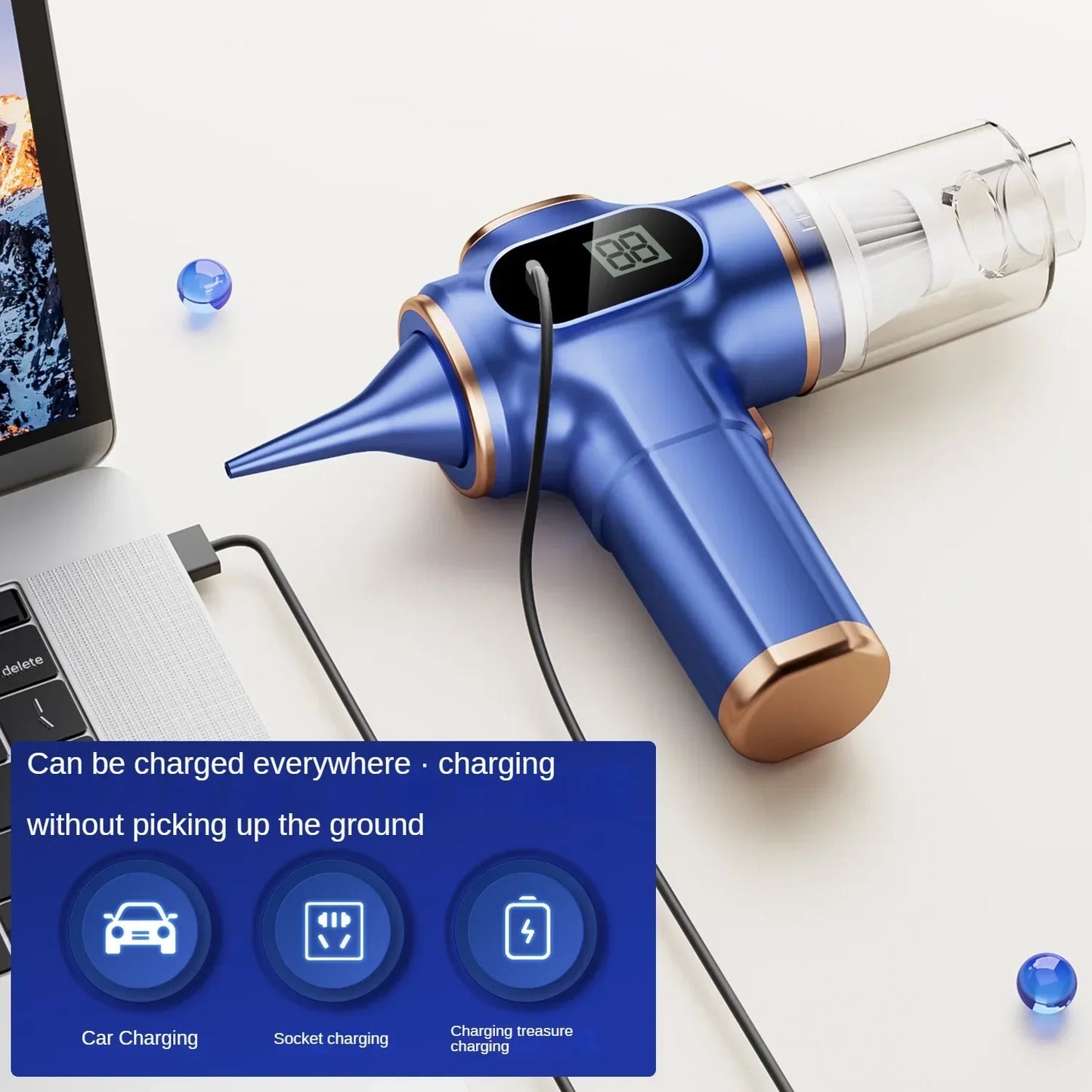 9500000Pa Automobile Vacuum Cleaner 5 in1 Wireless Vacuum Cleaner Car Handheld Strong Dust Collector Car Office Home Appliances