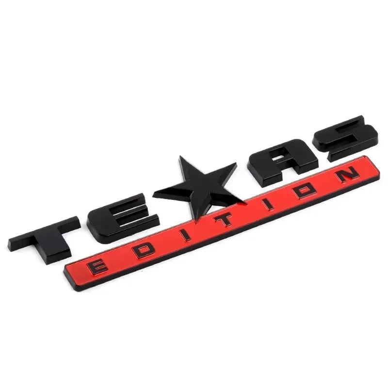 1pcs x Chrome Silver Black ABS TEXAS EDITION EMBLEM BADGE for CHEVY SILVERADO GMC SIERRA TRUNK STICKER DECAL
