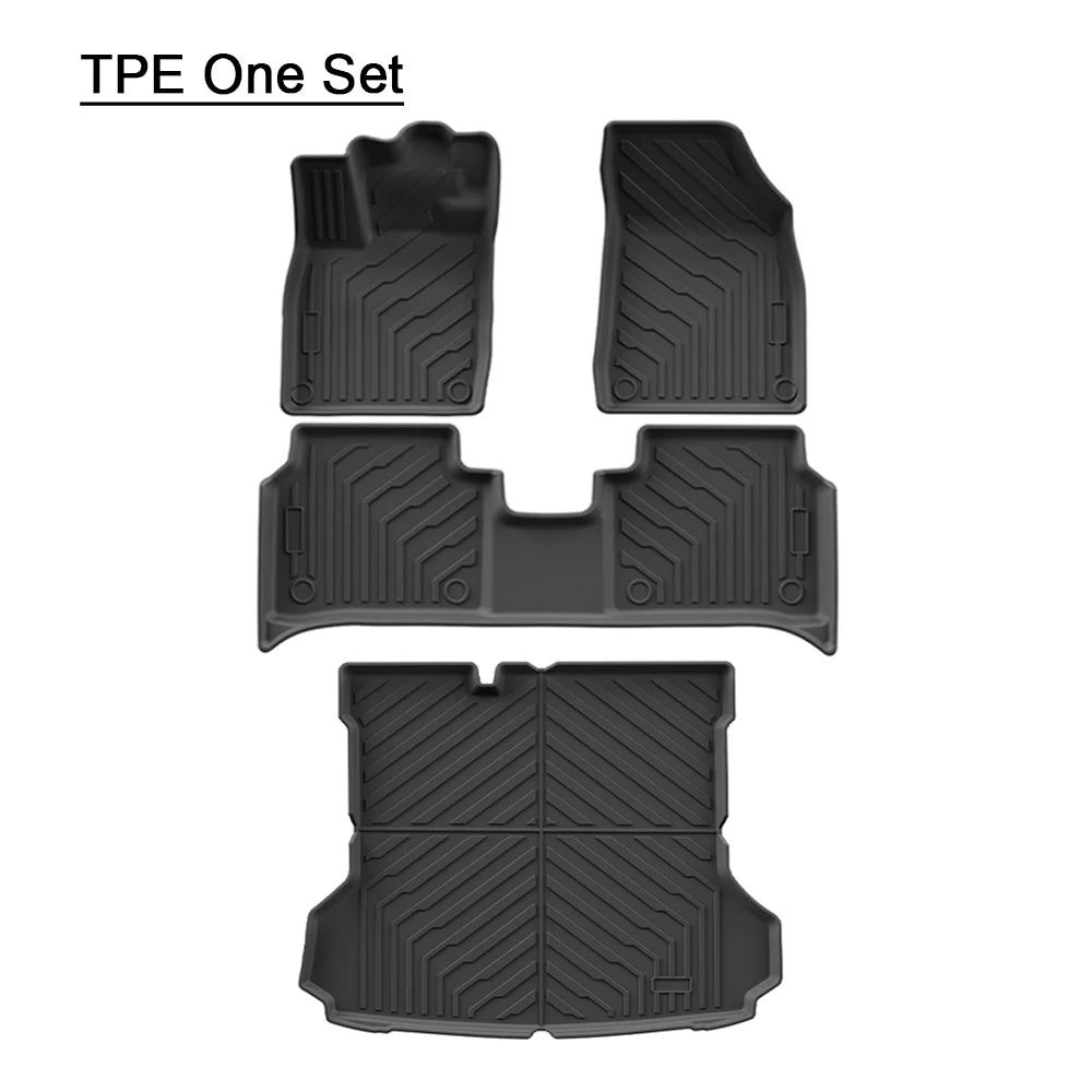 For VW ID.4 ID4 CROZZ 2021 2022 2023 2024 2025 TPE Floor Mats Rear Trunk Mats Layer Foot Pads Salon Carpet Full Cover LHD