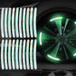 20pcs Car Wheel Hub Reflective Sticker Tire Rim Reflective Strips Luminous for Night Driving Car Bike Motorcycle Wheel Sticker
