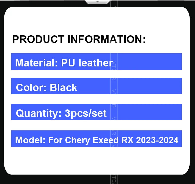 Vtear Car Carpet Cover Decoration Dustproof Floor Mat Accessories Interior Anti Dirt Pad Non Slip Parts For Chery Exeed RX 2024