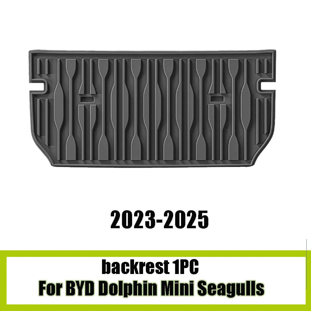 TPE Floor Mats For BYD Dolphin Mini Seagulls 2024 2025 Trunk Mats Waterproof Non-slip Carpet Back Seat Protector Boot Liner Tray