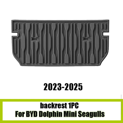TPE Floor Mats For BYD Dolphin Mini Seagulls 2024 2025 Trunk Mats Waterproof Non-slip Carpet Back Seat Protector Boot Liner Tray
