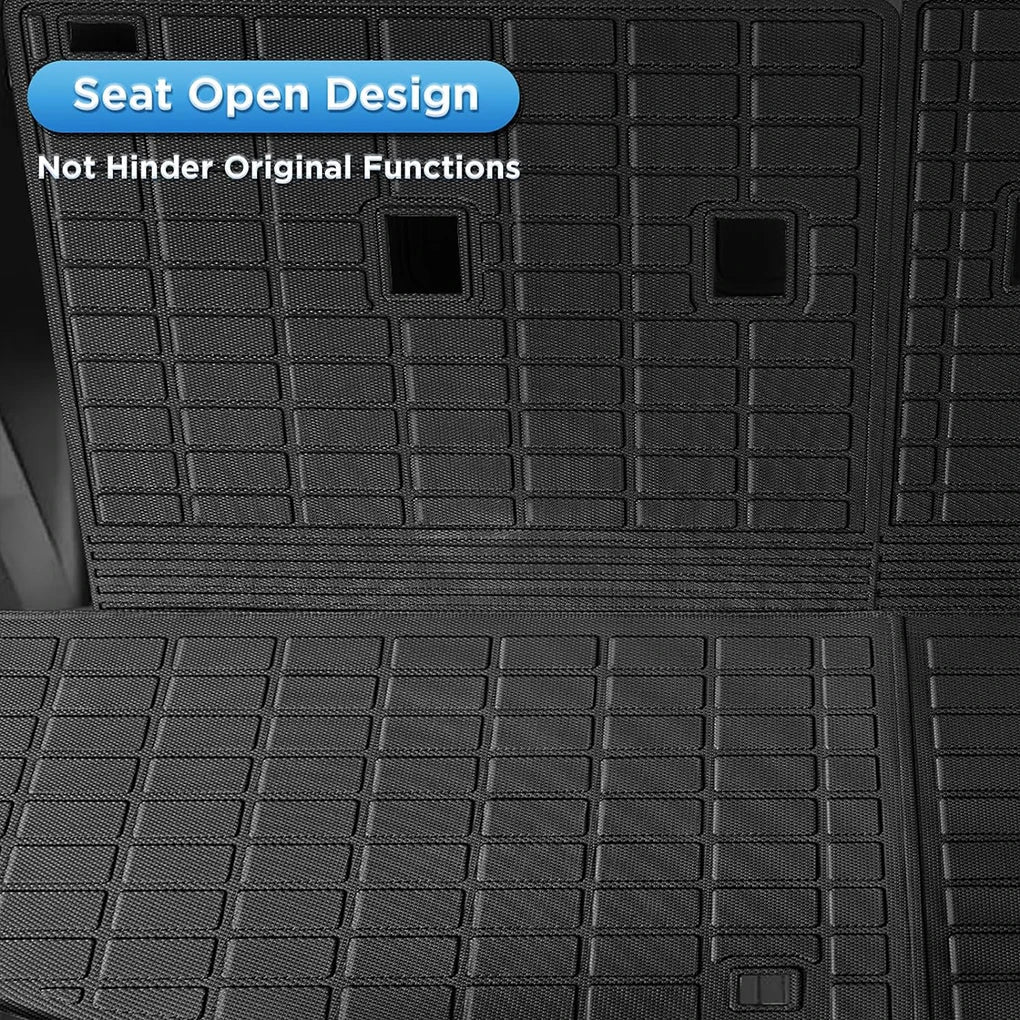 TPE Floor Mats for Hyundai Palisade 2020-2024 All Weather Protection Floor Liner Cargo Liner Trunk Mat With Backrest