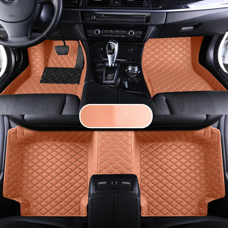 Custom Leather Car Floor Mat For Renault Captur Laguna Koleos Latitude 2011 2012 2018 2019 2020 Waterproof interior Accessories