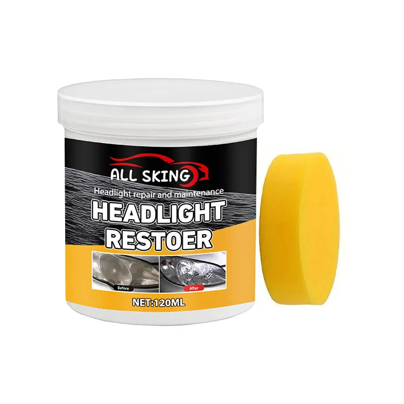 Car Headlight Restoration Polishing Kits Headlamp Scratch Remover Repair Cleaning Paste Remove Oxidation Headlight Polish Liquid