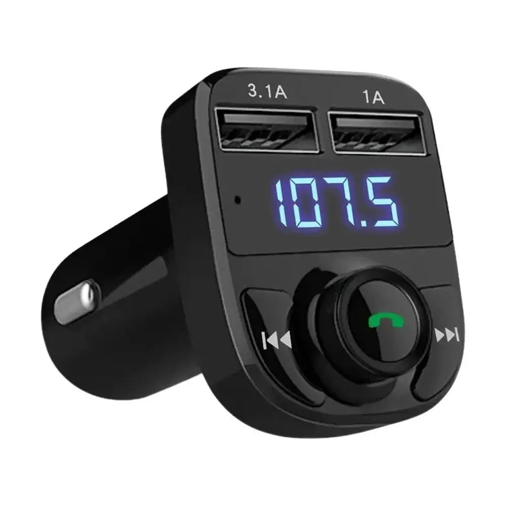 Bluetooth 5.0 Car Dual USB Fast Charger FM Transmitter Bluetooth Handsfree Car Kit Audio Modulator MP3 Player Audio Receiver