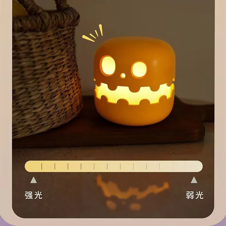New creative ghost Halloween party decoration rechargeable atmosphere pumpkin lantern funny night light