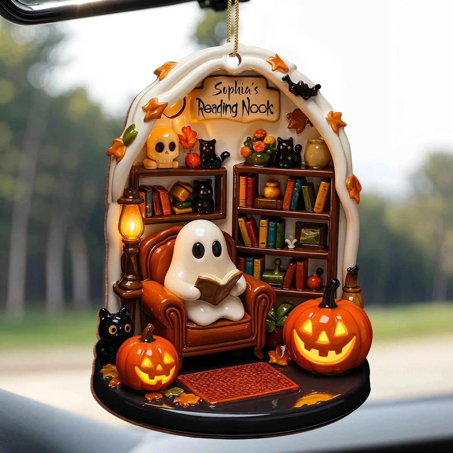 New Halloween Ghost Reading 2D Flat Ornaments Festival Atmosphere Theme Party Decorative Supplies Creative Home Decoration Prop