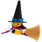 Car Decoration Rubber Duck Halloween with Magic Hat Cloak Broom Sunglasses Necklace for Car Ornaments Home Table Decor