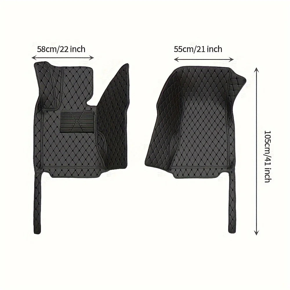 2025 FASHION PU Leather LUXURY Car Floor Mats For Kia Soluto 2017~2024 Waterproof Carpets Interior Accessories