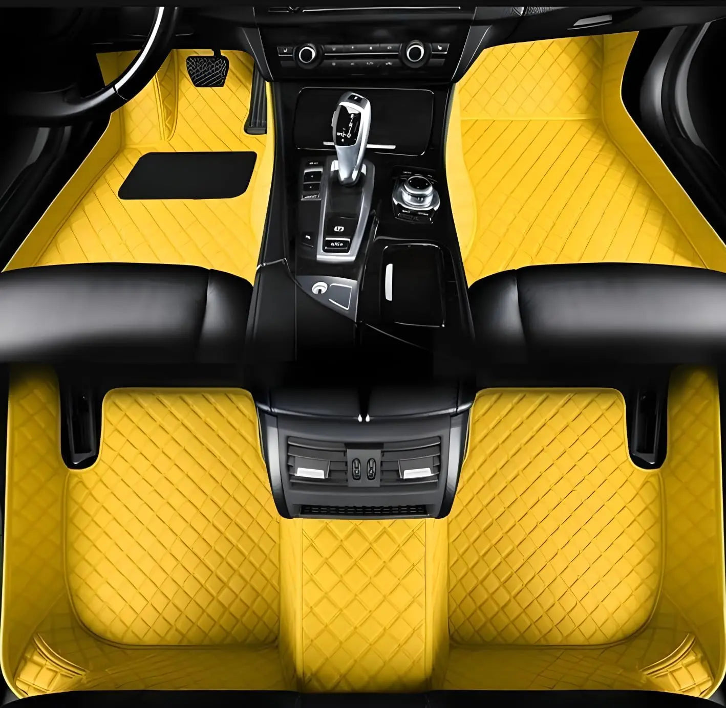 Custom Car Mats For Dacia Duster 2021~2023 Leather All Weather Waterproof Non-Slip Diamond Full Covered Personalized Black Red