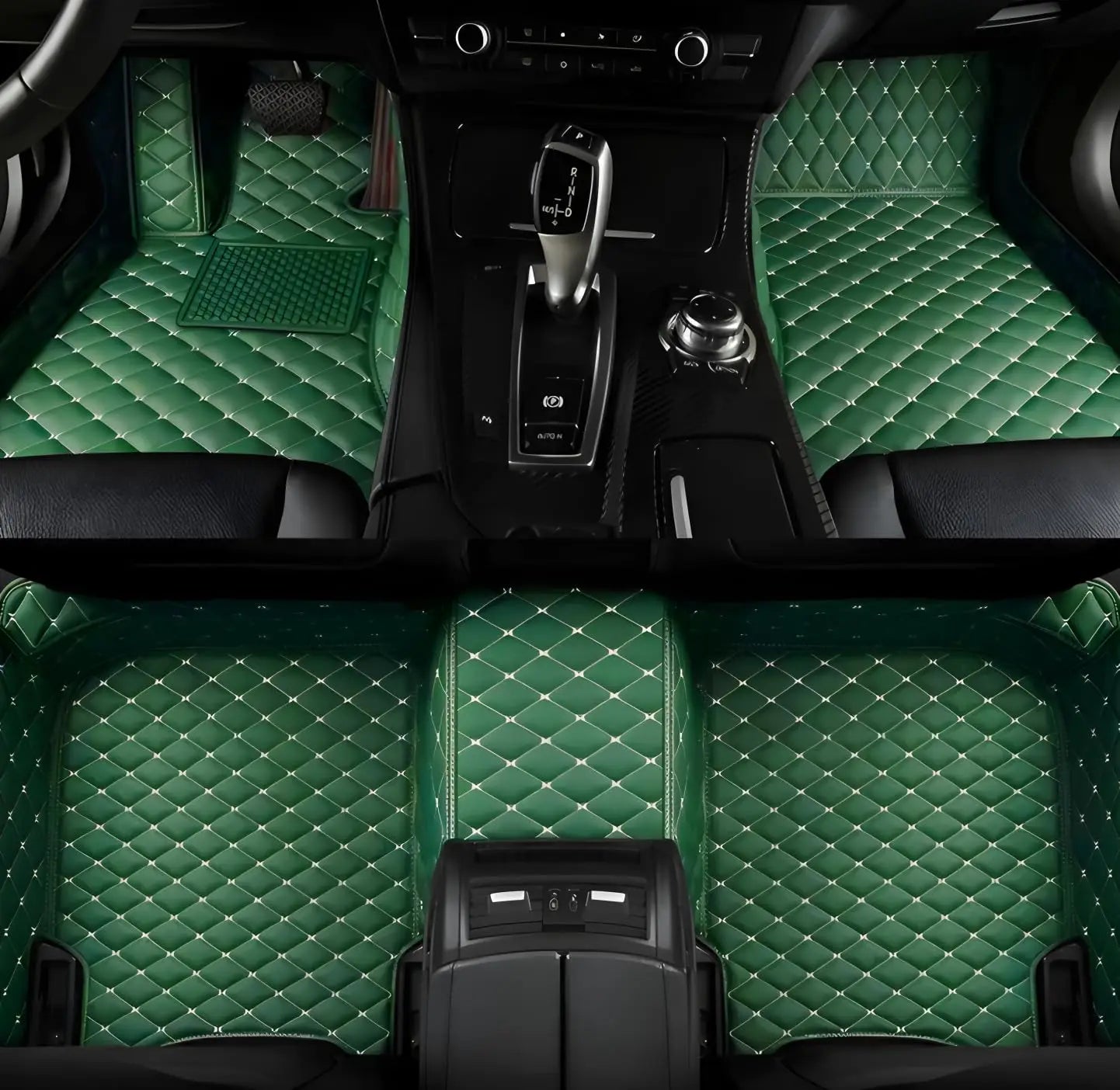 Custom Car Mats For Dacia Duster 2021~2023 Leather All Weather Waterproof Non-Slip Diamond Full Covered Personalized Black Red