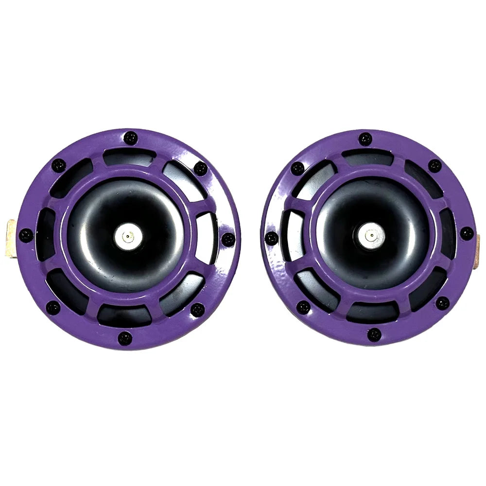 Car modified universal basin honk horn high and low 12V waterproof super loud personality tide red ring horn