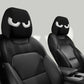 2pcs Car Headrest Pillowcases Spooky Halloween Christmas Decorations Funny Scary Car Interior Accessories Fit for All Vehicles