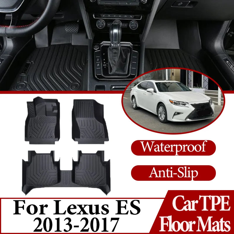 Auto Parts For Lexus ES ES250 ES300h ES350 2013-2017 Car Floor Mats TPE Material Anti-dirty Anti-slip Foot pad Cover Carpet Pad