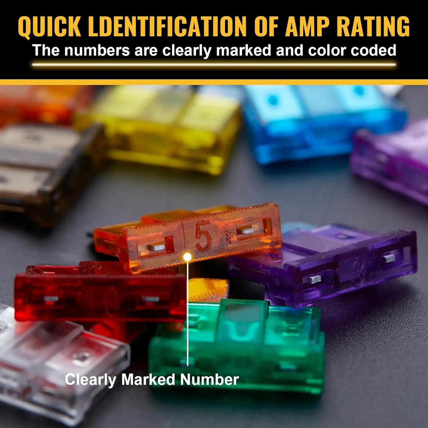 100pcs Low Profile Standard Blade Fuse Assortment 2A -35A 40A Blade Fuses for Car Boat Truck SUV Automotive