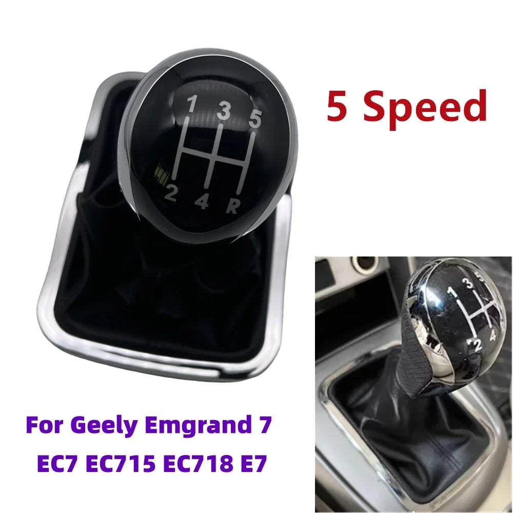For Geely Emgrand 7 EC7 EC715 EC718 E7 Car Gear Shift Knob Gearbox Shift Handle Lever Stick Knob Boot High Quality Car Accessory