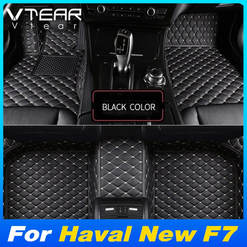 Vtear Car Floor Mats Cover PU Carpet Non-Slip Pads Protector Styling Interior Decoration Accessories For Haval New F7 2024 2025