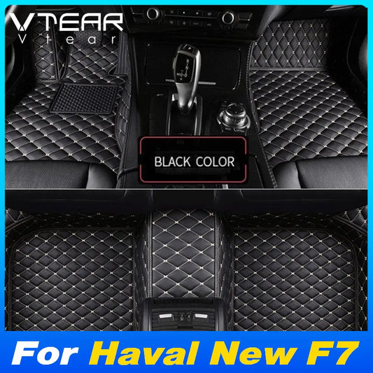Vtear Car Floor Mats Cover PU Carpet Non-Slip Pads Protector Styling Interior Decoration Accessories For Haval New F7 2024 2025