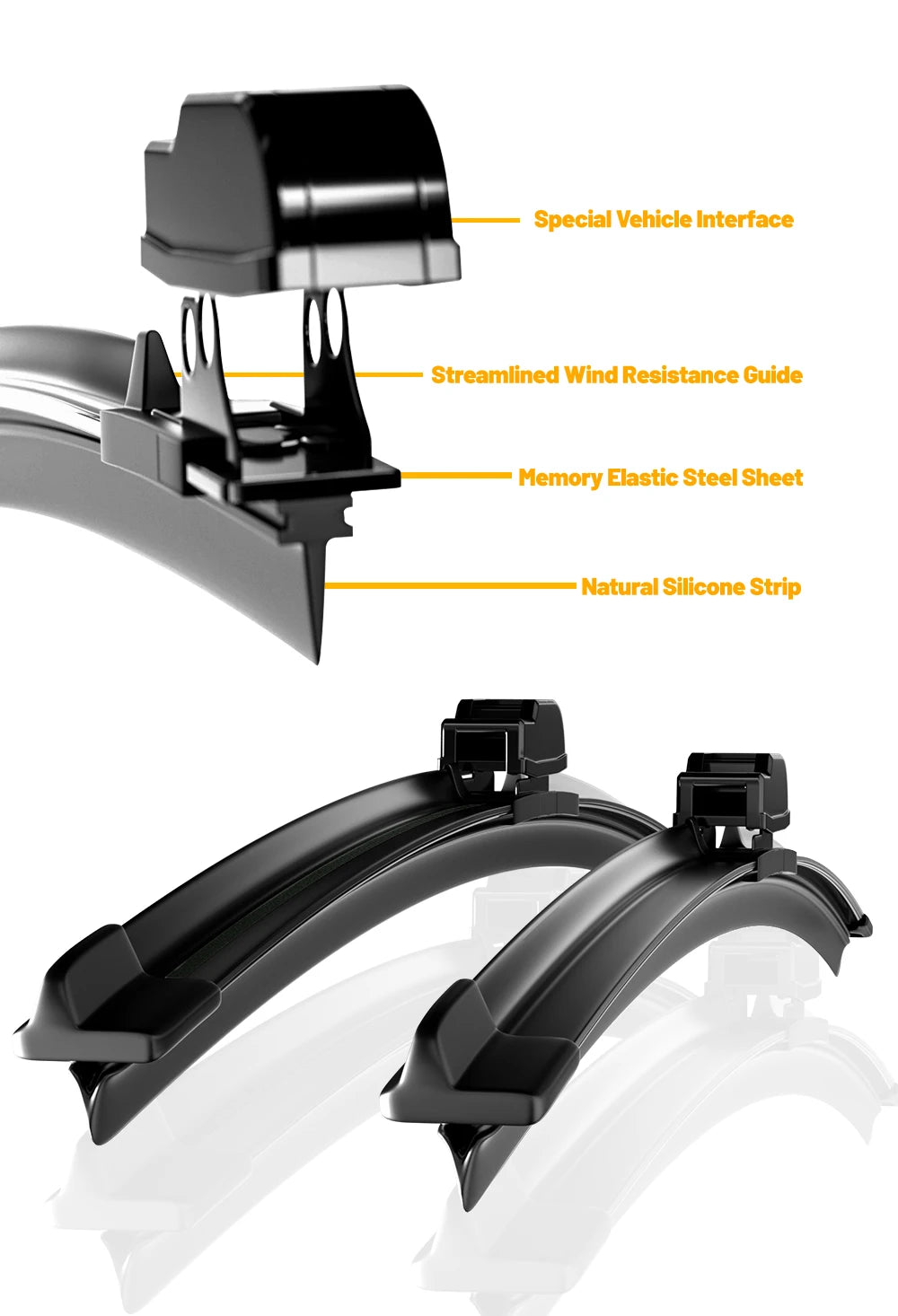 Car Front Wiper Blades Windscreen for Audi A5 S5 RS5 B8 2007-2023 8T 8F 8W6 SLine 2018 2010 2011 2020 2008 2012 2009 Windshield