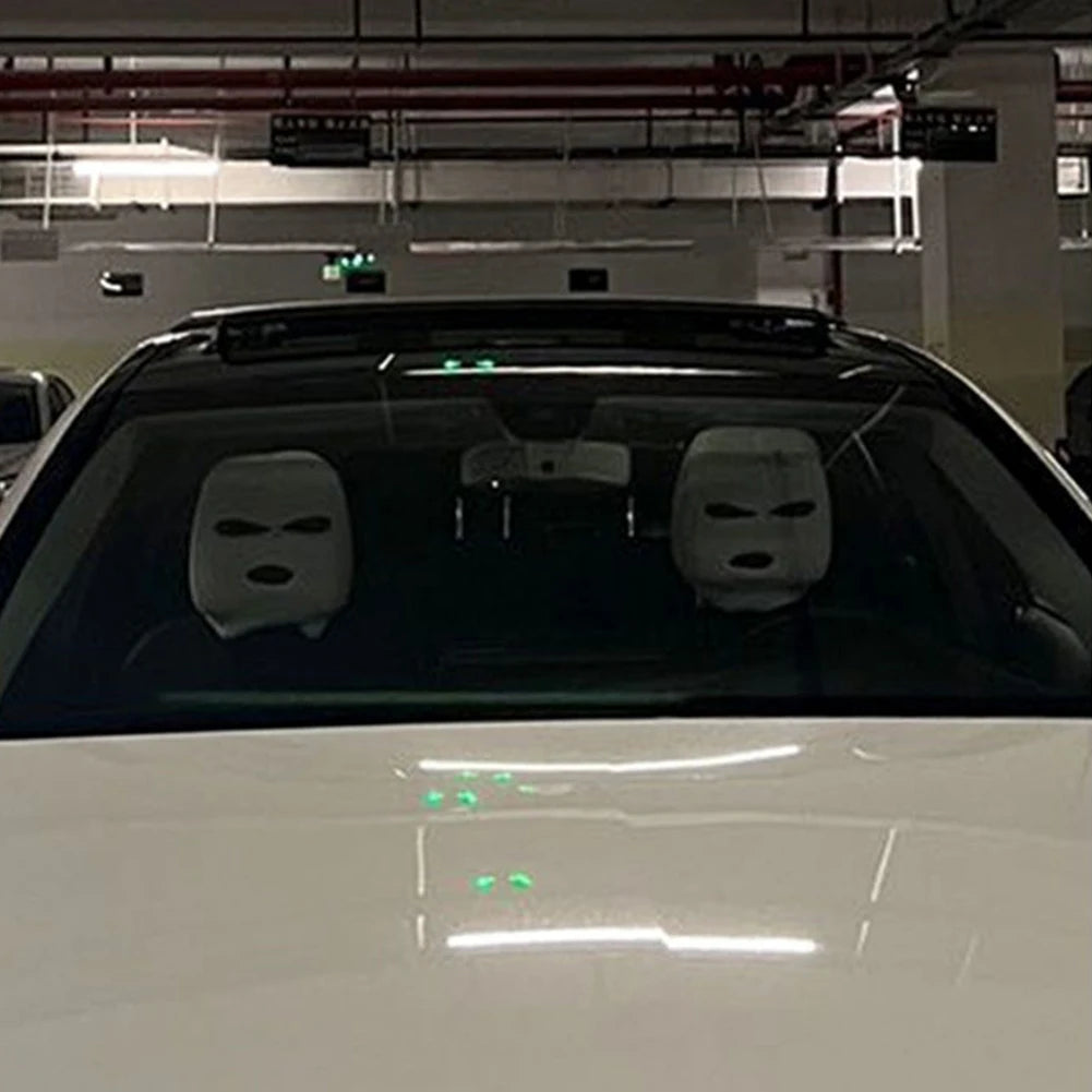 Car Seat Headcover Halloween Funny Mask Universal Car Seat Cover Decoration Car Seat Headcover Auto Interior Seats Decor