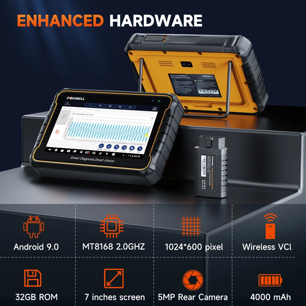 Foxwell GT60 OBD2 Automotive Scanner Biretional Control All System Car Code Reader EPB A/F 24 Reset ODB 2 Car Diagnostic Tool