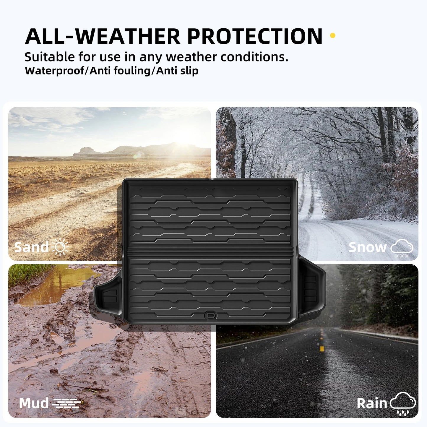 for GMC Terrain Chevrolet Equinox 2018 - 2024 TPE 3D Car Floor Mats Trunk Backrest Pad Waterproof Protective Left Rudder