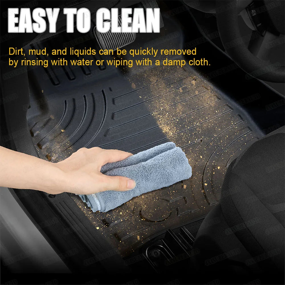 3D TPE Floor Car Floor Mats for Ford Ranger 2012-2021 T6 T7 T8 PX PX2 PX3 Wildtrak XLT Xl Double Cab PICKUP 4X4 Car Accessories