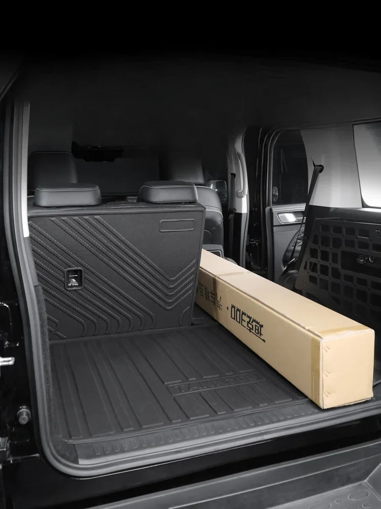 Rear Trunk Mats TPE Waterproof Cargo Liner For GWM Great Wall Tank 300 Full Surround Rear Seat Backrest Protection Pad