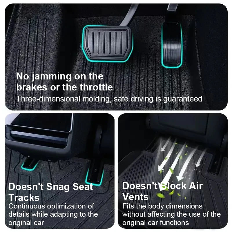 LHD For MGS5 EV ES34 2024 2025 MG ES5 TPE Floor Mats Cargo Foot Pad Tray Waterproof Full Set Rug Tappetos Internal Car Accessory