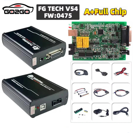 Full Chips Fgtech 0475 Galletto 4 Master V54 ECU Programmer By BDM/Tricore/OBD K-CAN Fg Tech Car Truck Moto Chip Tuning Tool