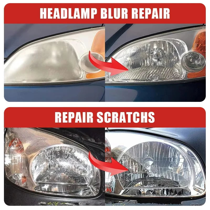 Car Headlight Restoration Polishing Sets Headlamp Scratch Remover Repair Cleaning Paste Remove Oxidation Headlight Polish Liquid