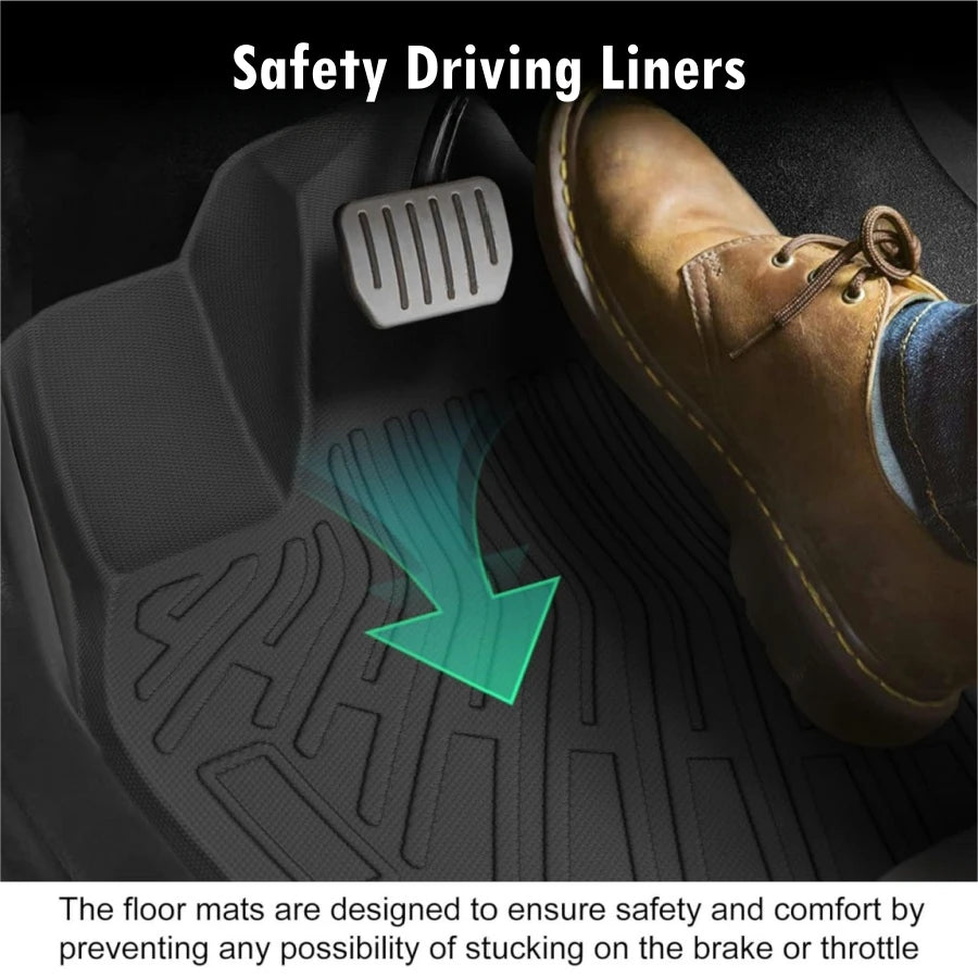 TPE Floor Mats For 2026 2025 Hyundai Palisade 7-Seater Cargo Mat Backrest Mat 2nd 3rd Row Car Floor Liner All Weather Protection