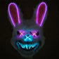 Halloween Carnival Party Costume Decoration Luminous LED Mask Halloween Mask LED Maske Light Up Party Masks for Glow Party
