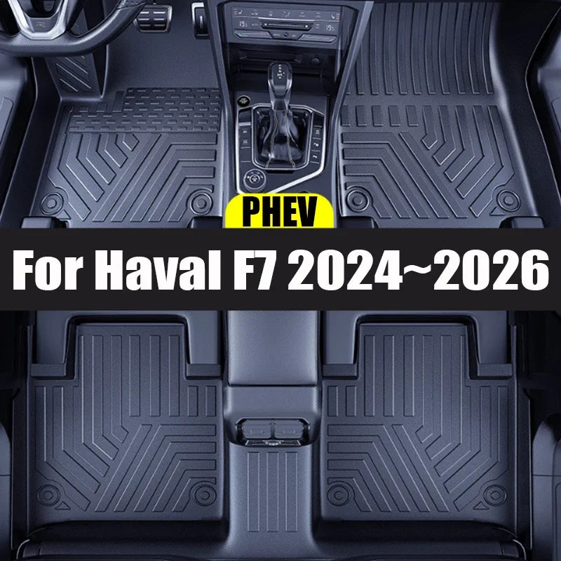 Car TPE Floor Mat For Great Wall GWM Haval F7 2024~2026 PHEV Dirt-resistant Carpet LHD Foot Pad Full Set Rug Tappeto Accessories