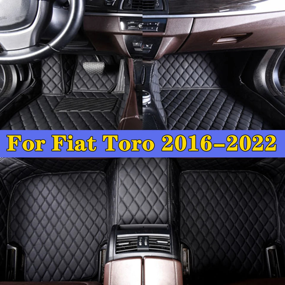 Car Foot Pads Automotive Liners For Fiat Toro 2016-2022 Protective Pad Custom Leather Auto Floor Mats Automobile Carpet Cover