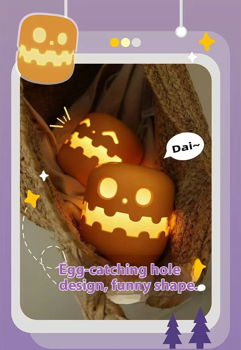 New creative ghost Halloween party decoration rechargeable atmosphere pumpkin lantern funny night light