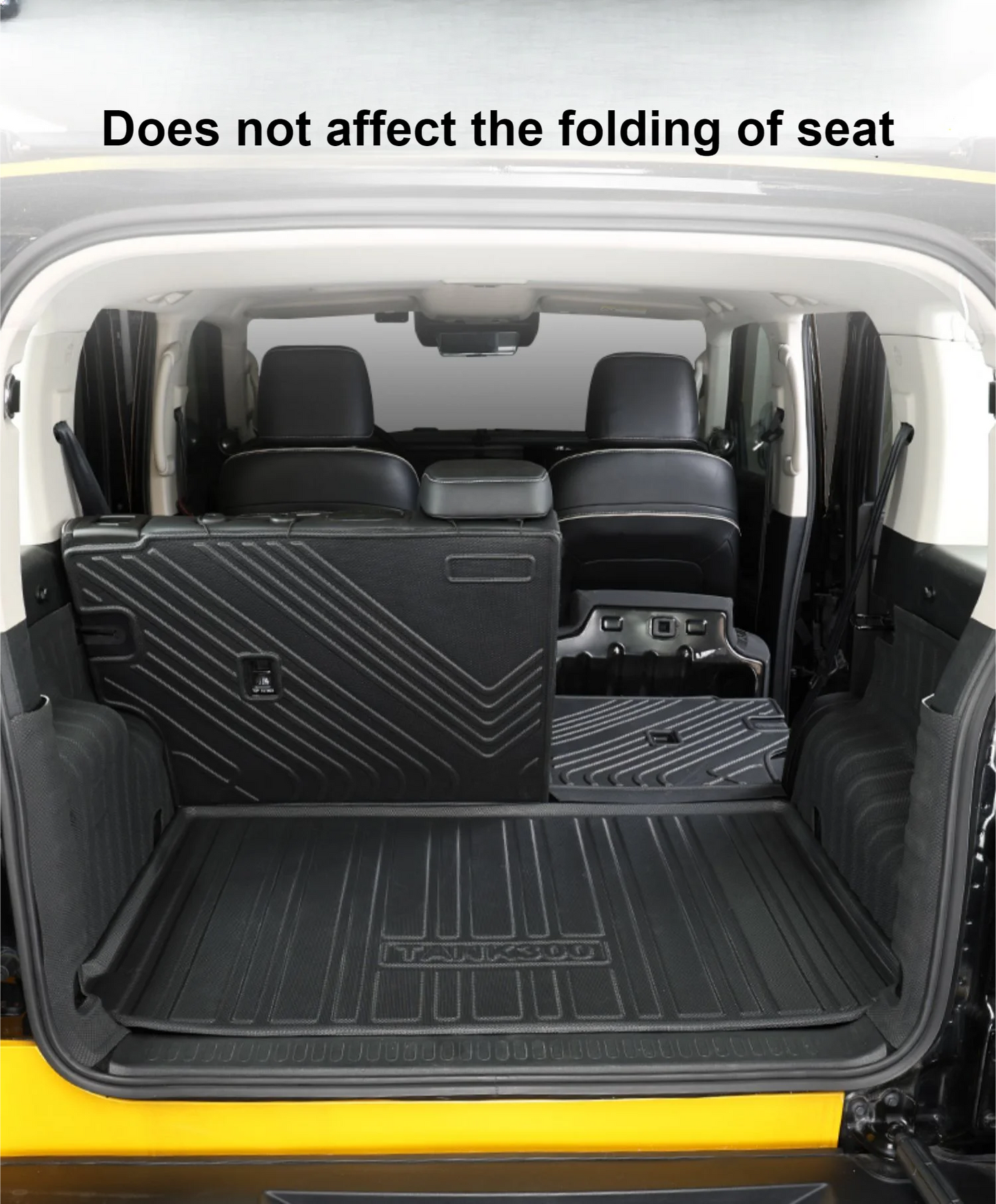 Rear Trunk Mats TPE Waterproof Cargo Liner For GWM Great Wall Tank 300 Full Surround Rear Seat Backrest Protection Pad